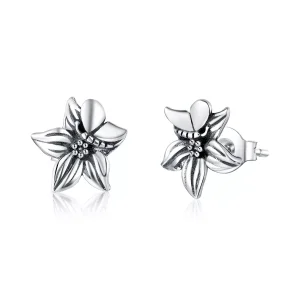 (bild till) Pandora Stil Stiftörhängen Butterfly Love Blommor - Sce887