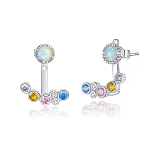 (bild till) Pandora Stil Stiftörhängen Coloful Bubbles - Bse392