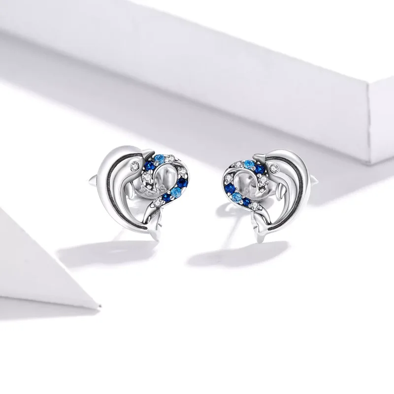 (bild till) Pandora Stil Stiftörhängen Dolphin Elves - Sce930 - View 2