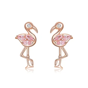 (bild till) Pandora Stil Stiftörhängen Flamingos 14 Karat Roséguld - Bse120