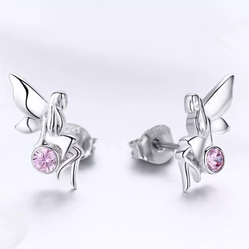 (bild till) Pandora Stil Stiftörhängen Flower Fairy - Sce395 - View 2