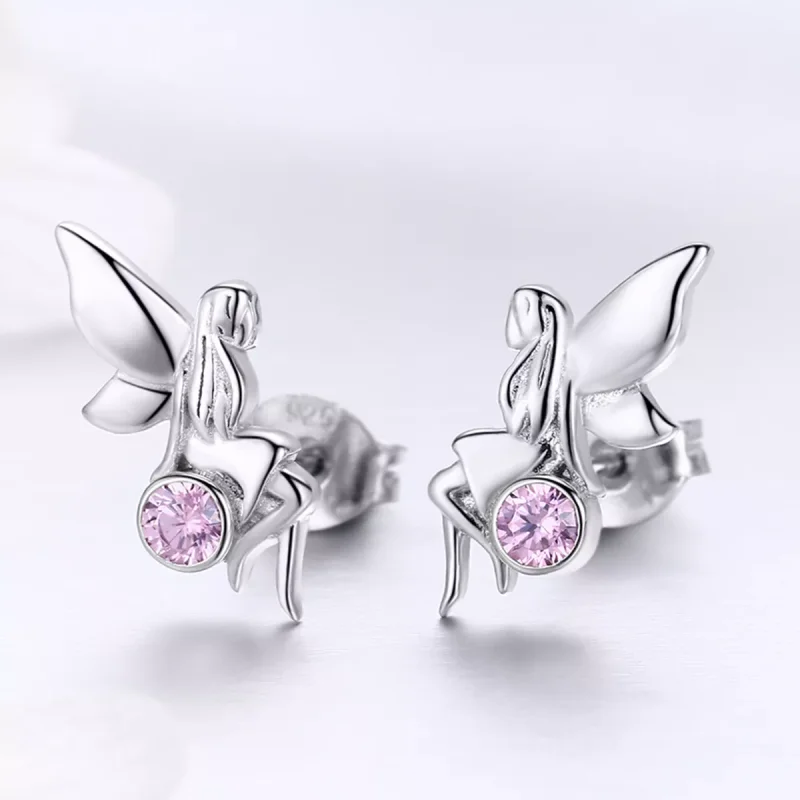 (bild till) Pandora Stil Stiftörhängen Flower Fairy - Sce395 - View 5