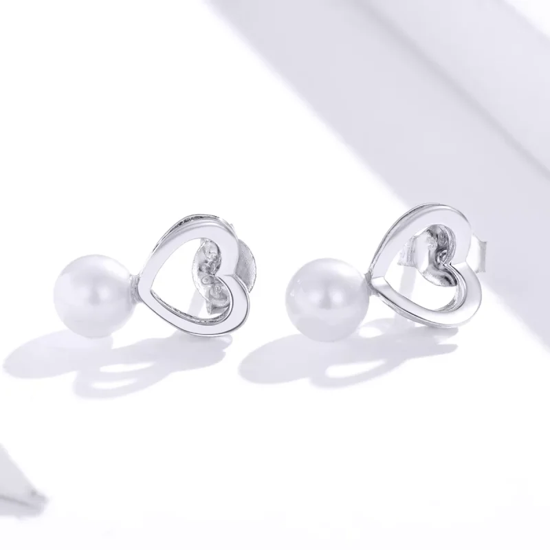(bild till) Pandora Stil Stiftörhängen Pearl Drop - Sce869 - View 2