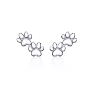 (bild till) Pandora Stil Stiftörhängen Pet Footprints - Sce718