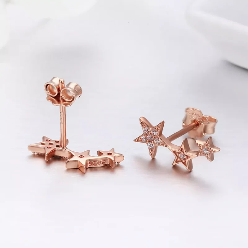 (bild till) Pandora Stil Stiftörhängen Secrets Of Stars 14 Karat Roséguld - Sce291 - View 5