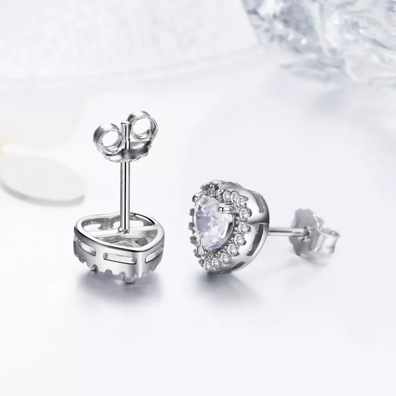 (bild till) Pandora Stil Stiftörhängen Sparkle Hearts - Sce059 - View 4