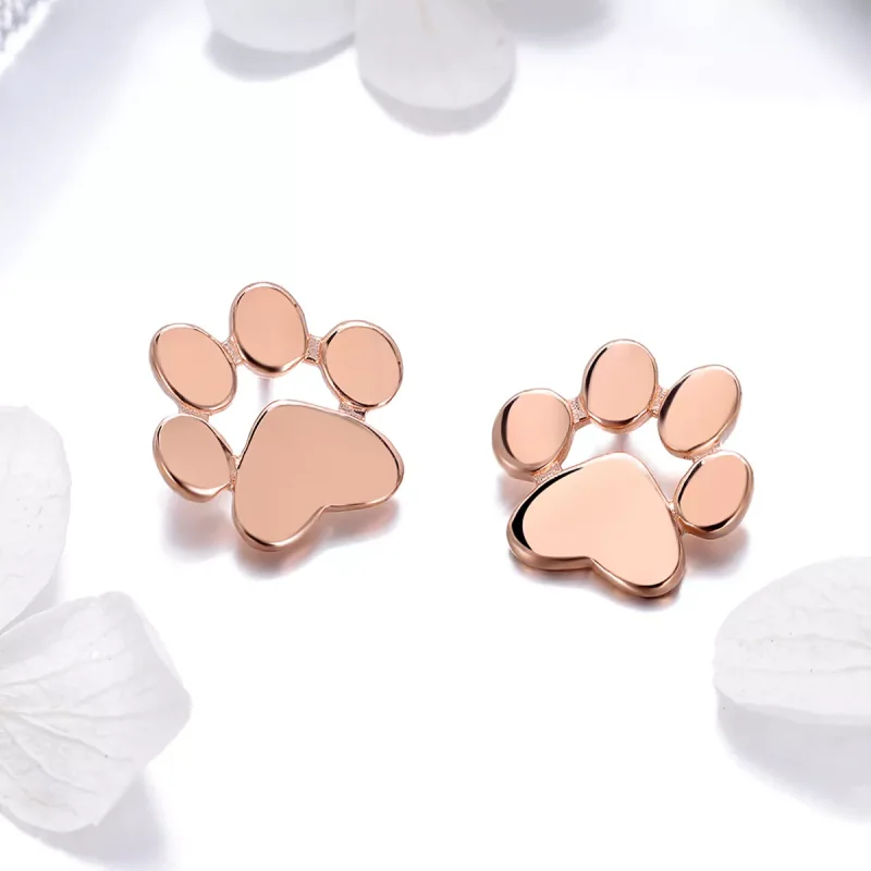 (bild till) Pandora Stil Stiftörhängen Söt Katttass 14 Karat Roséguld - Sce407-3 - View 2