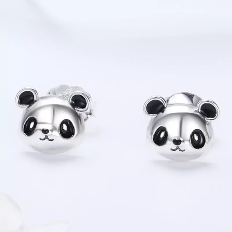(bild till) Pandora Stil Stiftörhängen Söt Panda - Sce386 - View 2