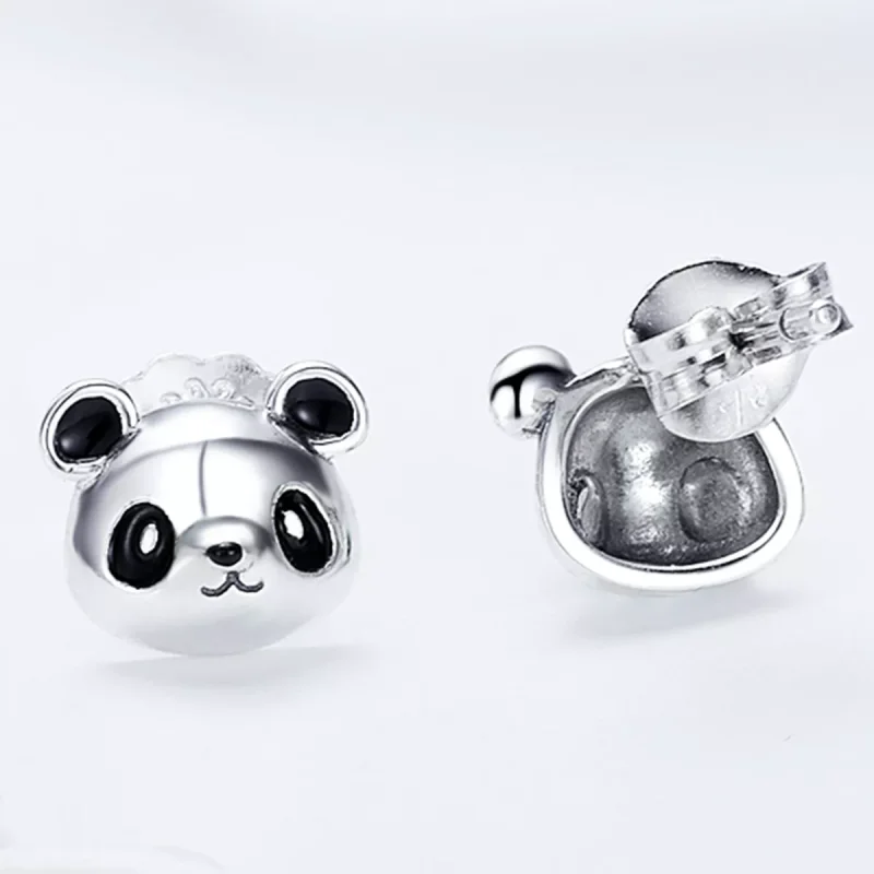 (bild till) Pandora Stil Stiftörhängen Söt Panda - Sce386 - View 4