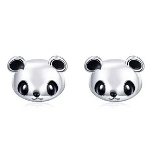 (bild till) Pandora Stil Stiftörhängen Söt Panda - Sce386