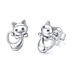 (bild till) Pandora Stil Stiftörhängen Sticky Cat - Sce450
