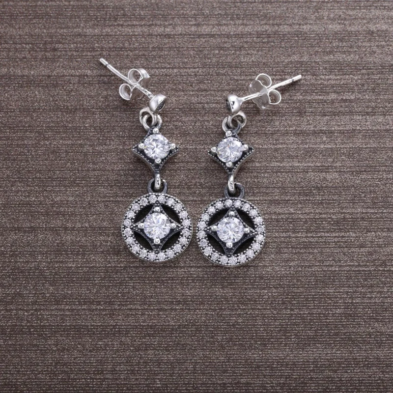 (bild till) PANDORA Vintage Allure Hängande örhängen 290722CZ - View 2