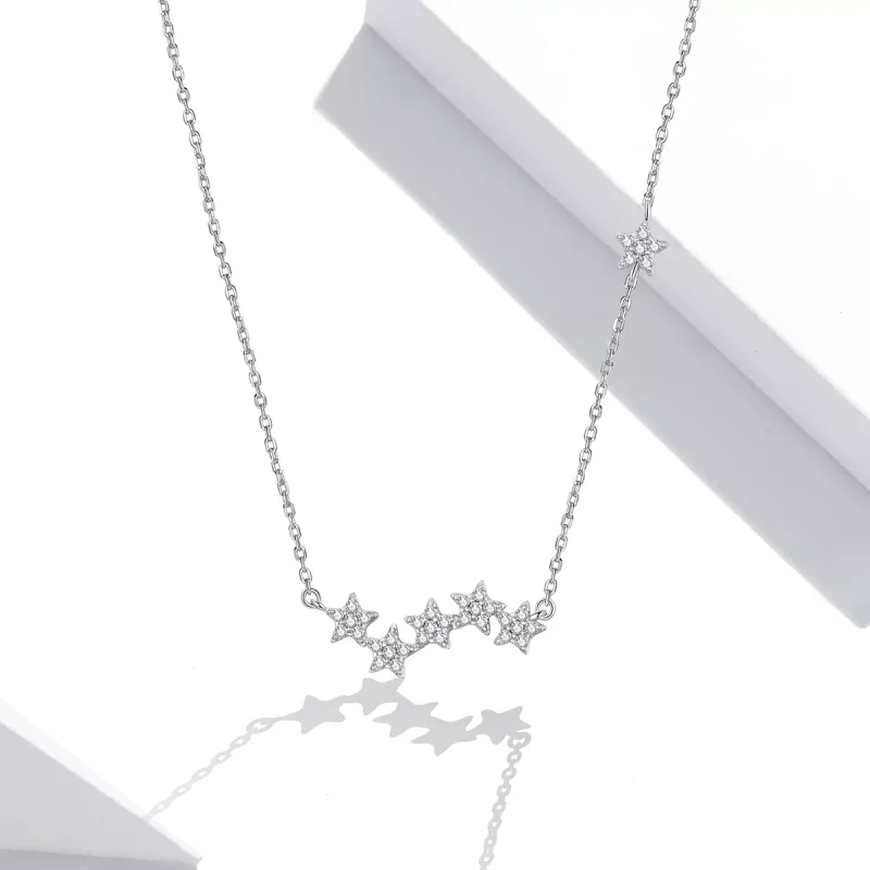 (bild till) Pandora Stil Halsband Blinkande Stjärnor - Scn419 - View 5
