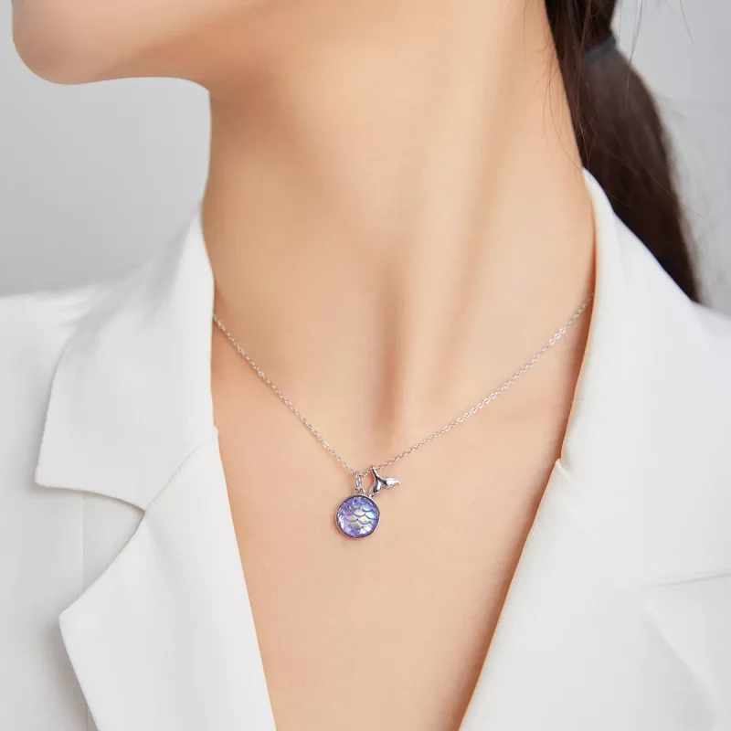 (bild till) Pandora Stil Halsband Fiskstjärtvåg - Scn448 - View 6