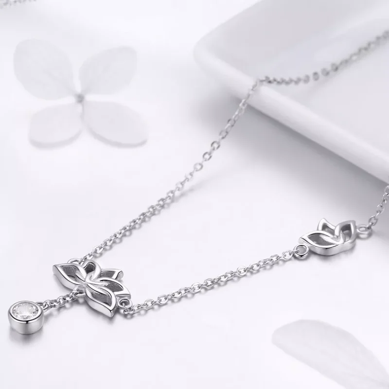 (bild till) Pandora Stil Halsband Färsk Lotus - Bsn012 - View 5