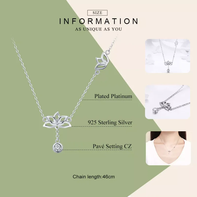 (bild till) Pandora Stil Halsband Färsk Lotus - Bsn012 - View 7