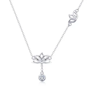 Pandora Stil Halsband Färsk Lotus - Bsn012 (bild till) Pandora Stil Halsband Färsk Lotus - Bsn012