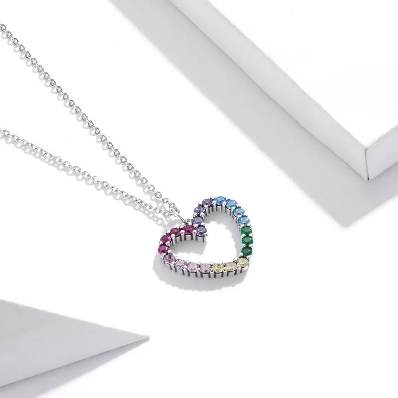 (bild till) Pandora Stil Halsband Kärlek Till Rainbow - Scn449 - View 2
