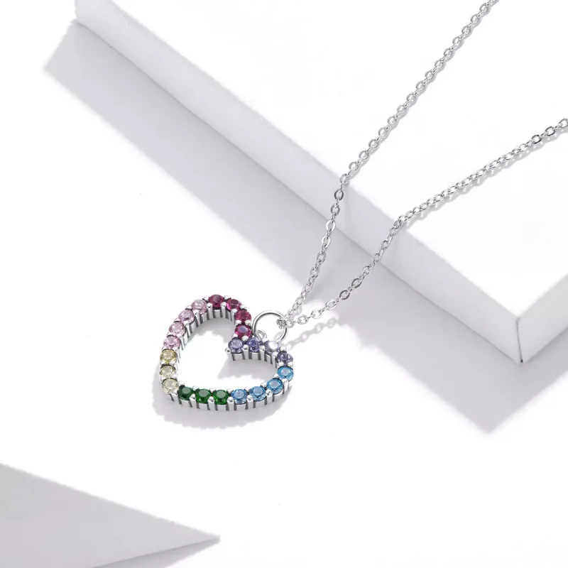 (bild till) Pandora Stil Halsband Kärlek Till Rainbow - Scn449 - View 4