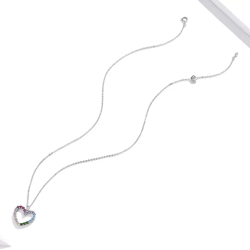 (bild till) Pandora Stil Halsband Kärlek Till Rainbow - Scn449 - View 5