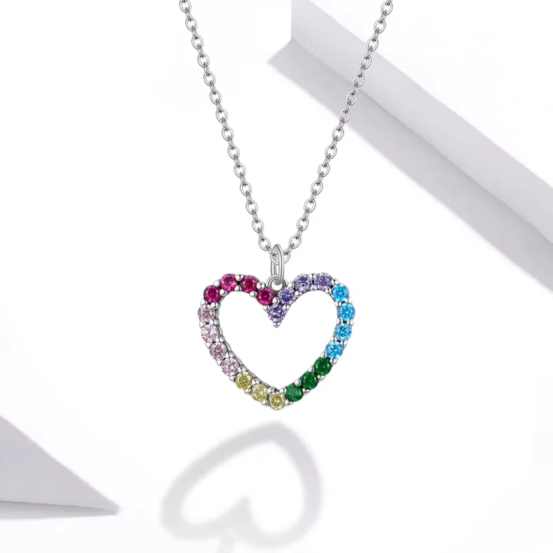 (bild till) Pandora Stil Halsband Kärlek Till Rainbow - Scn449 - View 6