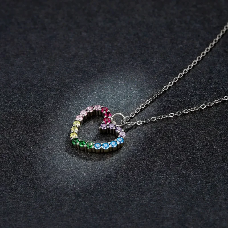 (bild till) Pandora Stil Halsband Kärlek Till Rainbow - Scn449 - View 7