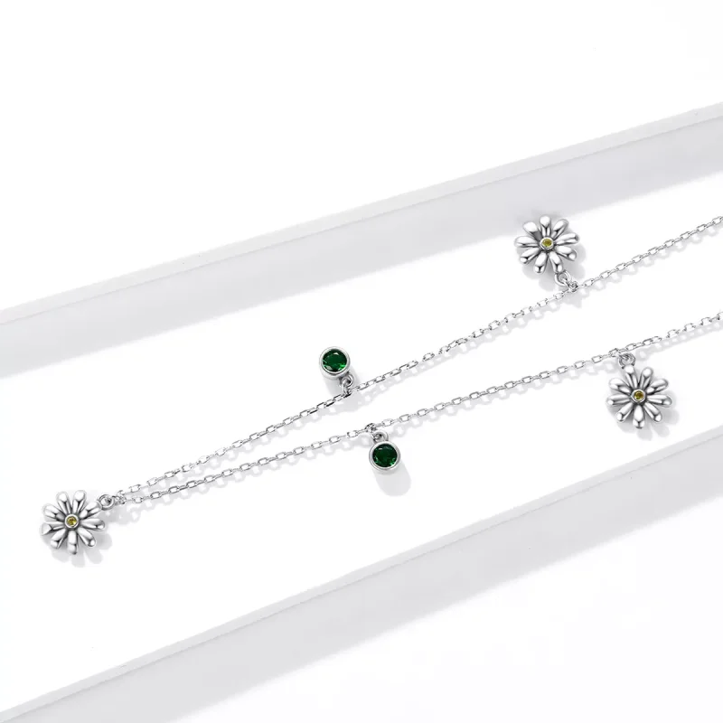 (bild till) Pandora Stil Halsband Lilla Daisy - Scn415 - View 2