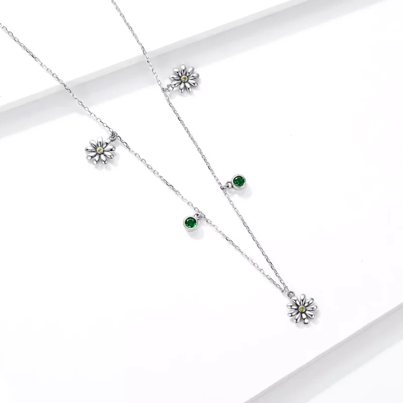 (bild till) Pandora Stil Halsband Lilla Daisy - Scn415 - View 3