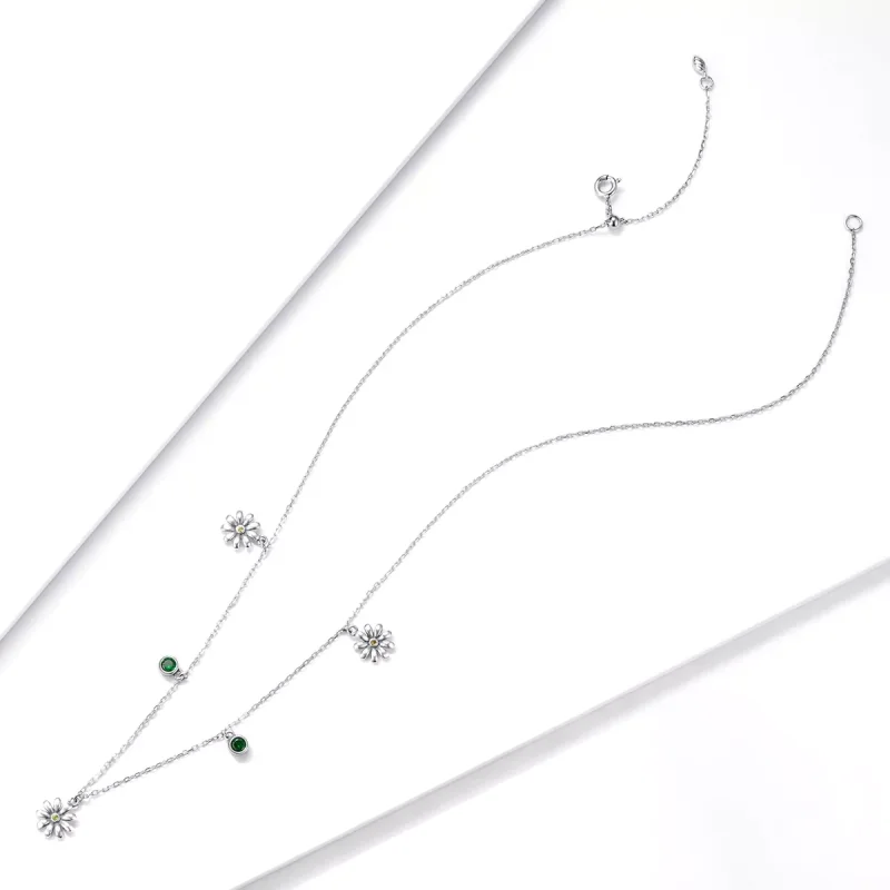 (bild till) Pandora Stil Halsband Lilla Daisy - Scn415 - View 4