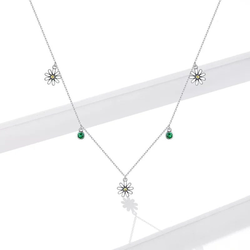 (bild till) Pandora Stil Halsband Lilla Daisy - Scn415 - View 5