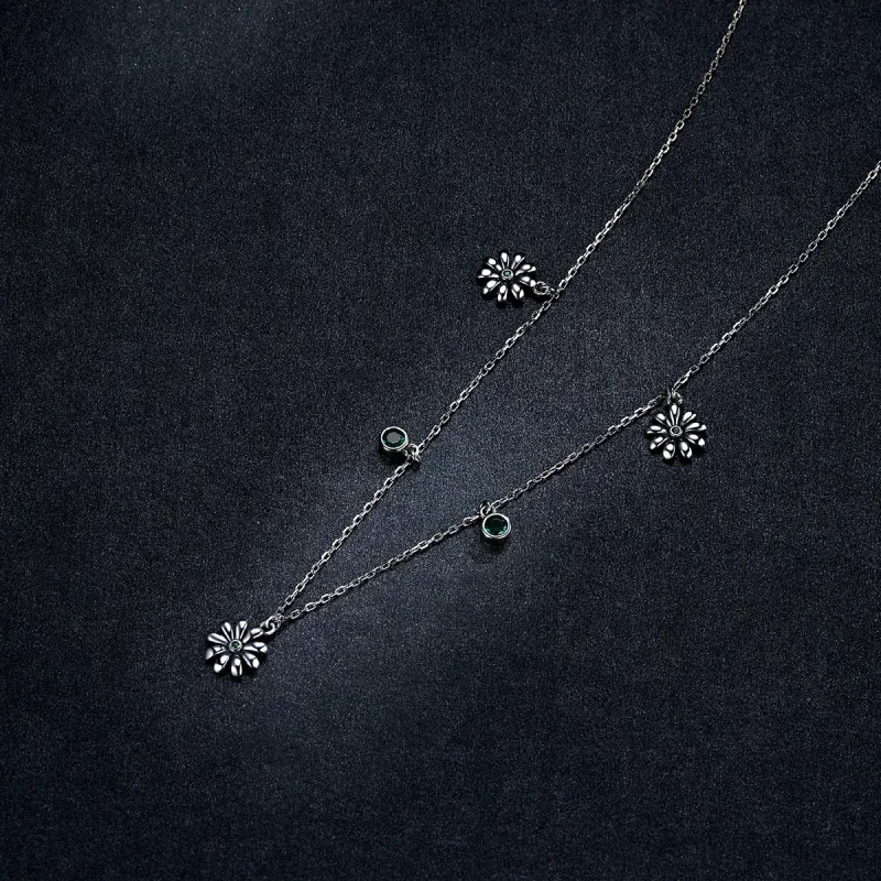 (bild till) Pandora Stil Halsband Lilla Daisy - Scn415 - View 6