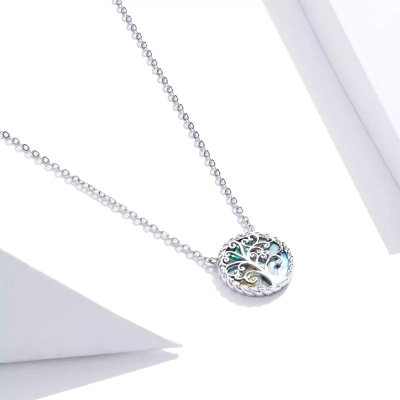 (bild till) Pandora Stil Halsband Livets Färgglada Träd - Scn433 - View 2