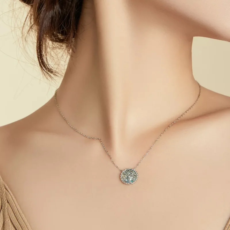 (bild till) Pandora Stil Halsband Livets Färgglada Träd - Scn433 - View 8