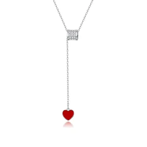 Pandora Stil Halsband Älskar Rött Hjärta - Scn424 (bild till) Pandora Stil Halsband Älskar Rött Hjärta - Scn424