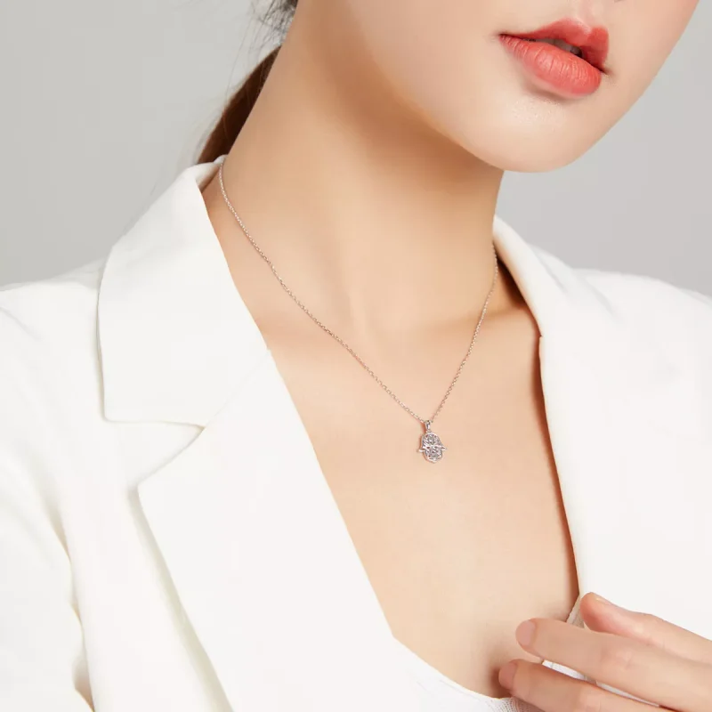 (bild till) Pandora Stil Halsband Lucky Hand - Scn434 - View 8