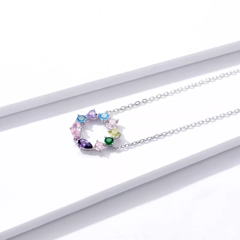 (bild till) Pandora Stil Halsband Lycklig Krans - Bsn178 - View 2