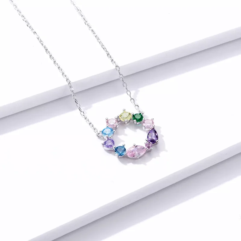 (bild till) Pandora Stil Halsband Lycklig Krans - Bsn178 - View 3