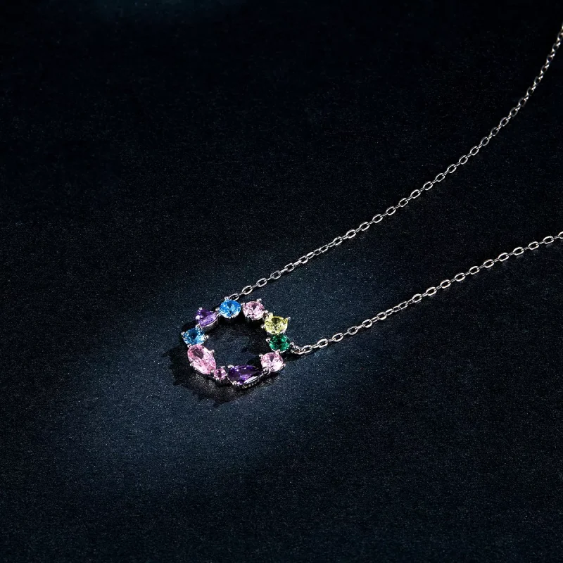 (bild till) Pandora Stil Halsband Lycklig Krans - Bsn178 - View 5