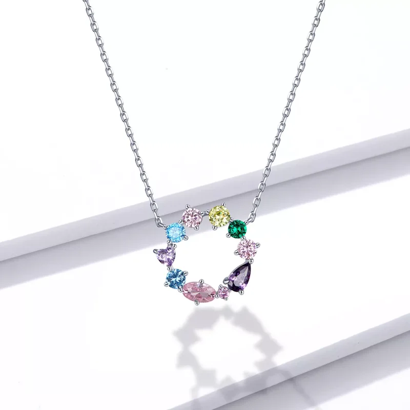 (bild till) Pandora Stil Halsband Lycklig Krans - Bsn178 - View 6