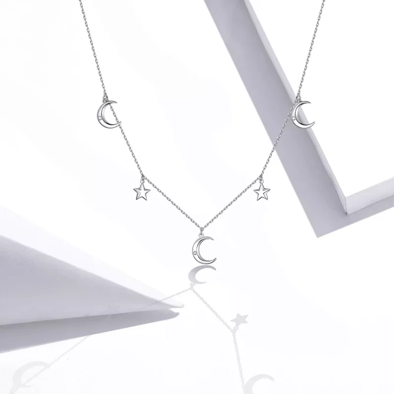 (bild till) Pandora Stil Halsband Moon And Star - Scn411 - View 5