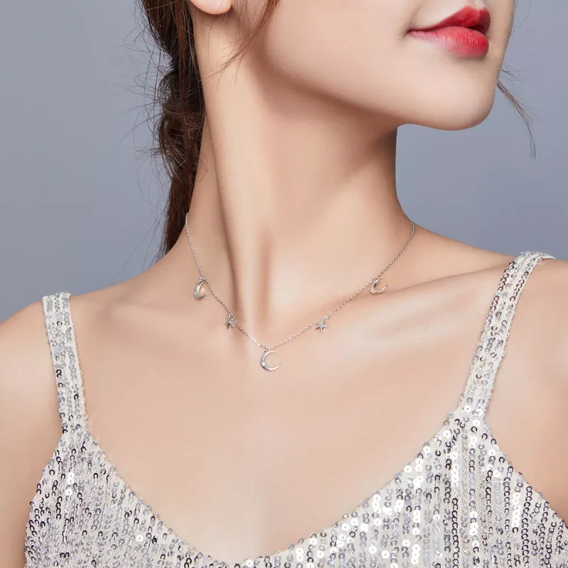 (bild till) Pandora Stil Halsband Moon And Star - Scn411 - View 6