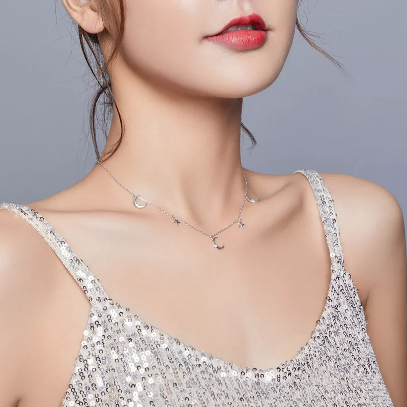 (bild till) Pandora Stil Halsband Moon And Star - Scn411 - View 8