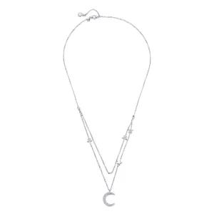 Pandora Stil Halsband Moon & Stars - Bsn038 (bild till) Pandora Stil Halsband Moon & Stars - Bsn038