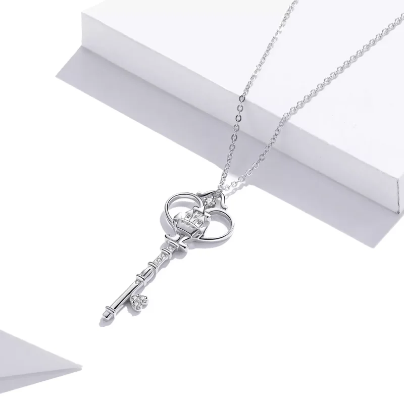(bild till) Pandora Stil Halsband Nyckeln Till Slottet - Scn441 - View 3