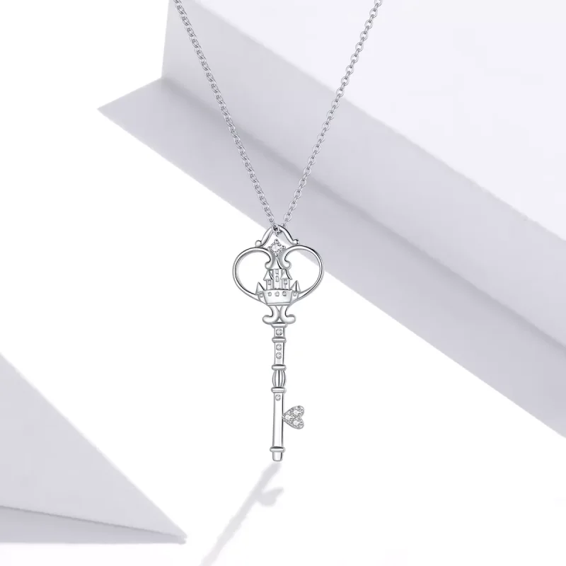(bild till) Pandora Stil Halsband Nyckeln Till Slottet - Scn441 - View 5