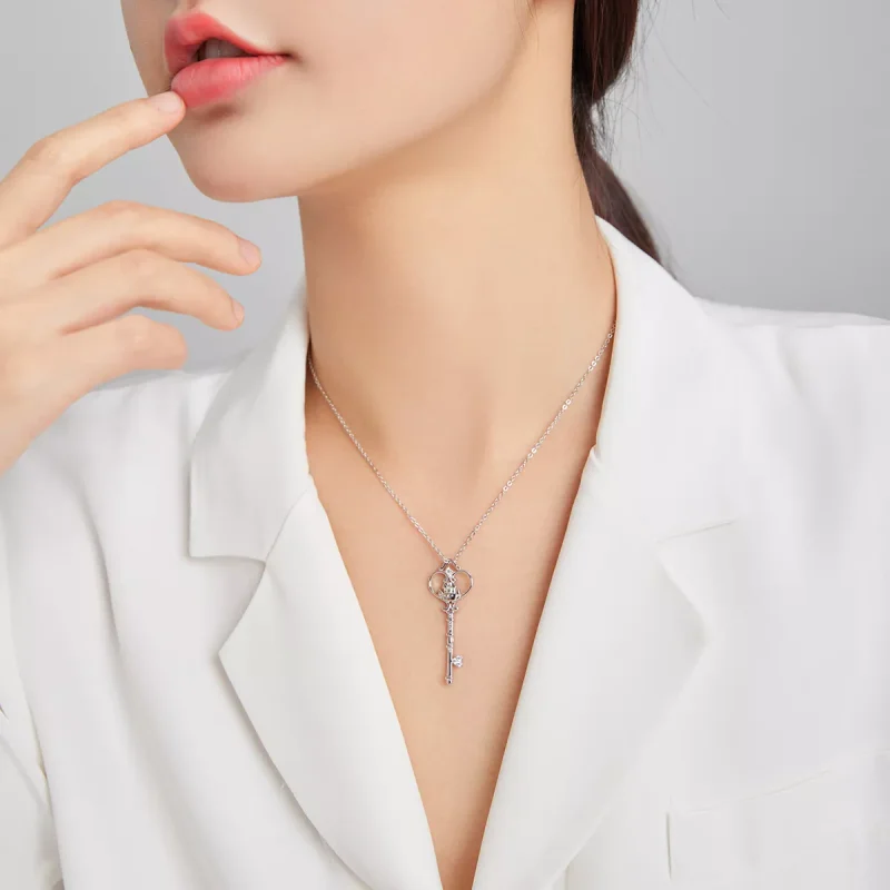 (bild till) Pandora Stil Halsband Nyckeln Till Slottet - Scn441 - View 7