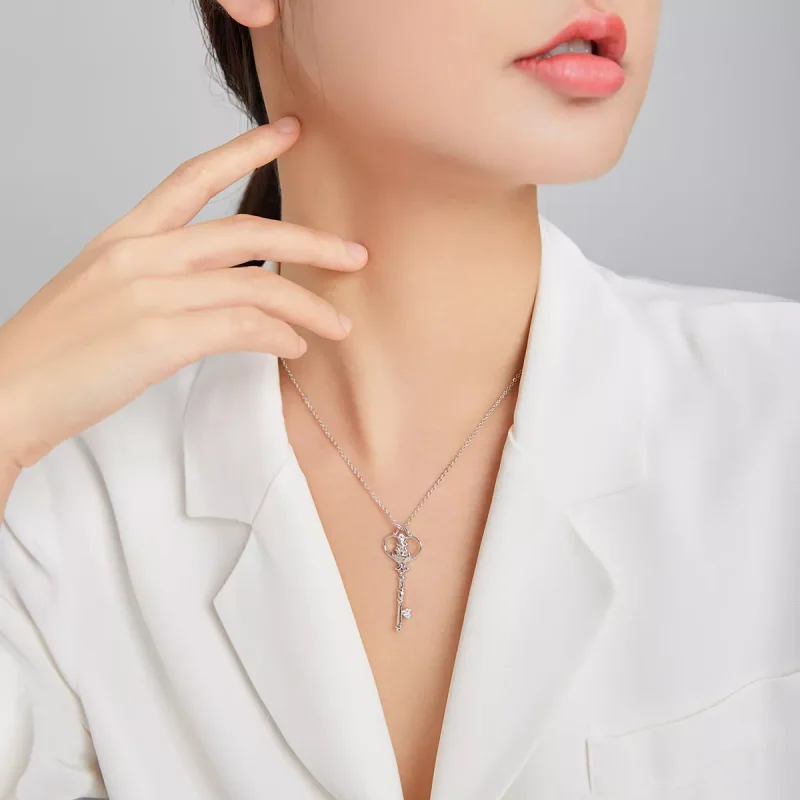 (bild till) Pandora Stil Halsband Nyckeln Till Slottet - Scn441 - View 8
