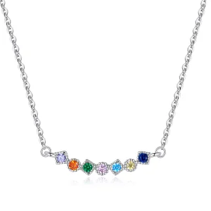 (bild till) Pandora Stil Halsband Regnbåge - Scn451