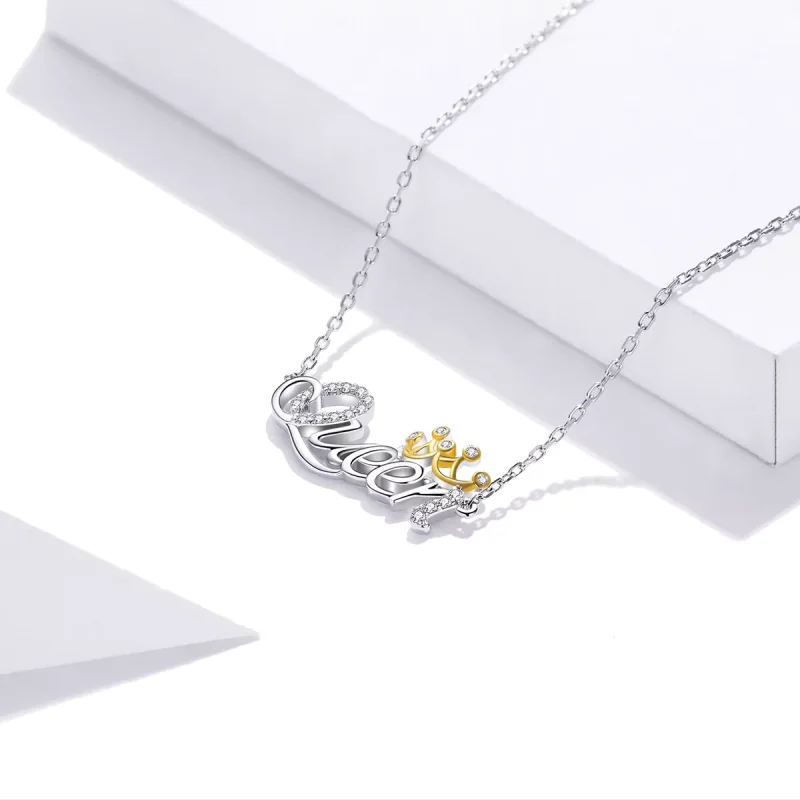 (bild till) Pandora Stil Halsband Tvåfärgat Drottning - Scn435 - View 3