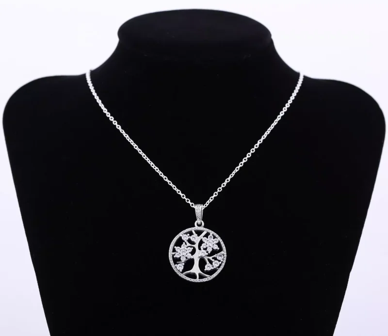 (bild till) Glittrande Familjeträd Halsband - View 2